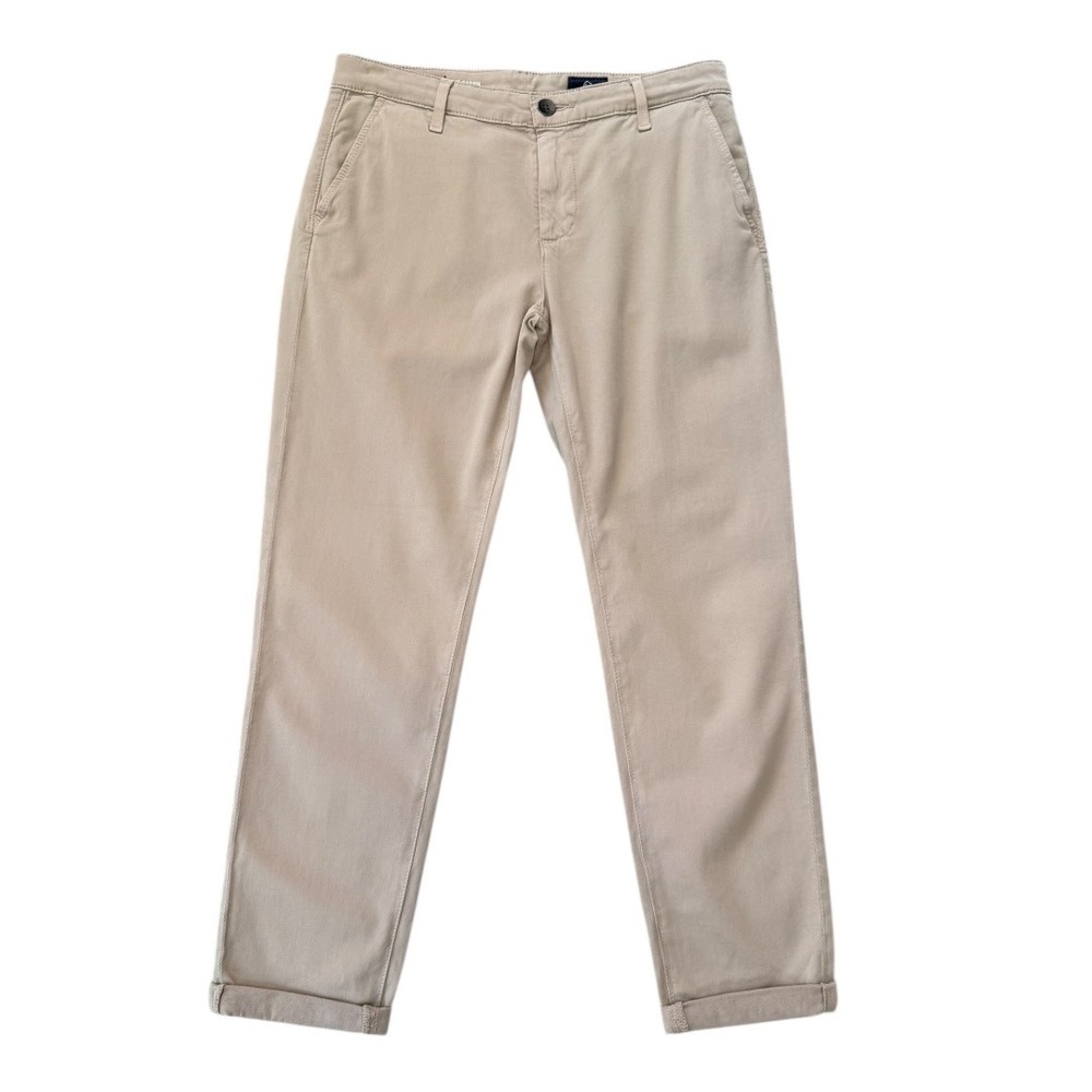 AG Adriano Goldschmied The Caden Tailored Trouser Tan Beige Pants Size 4 26R NEW